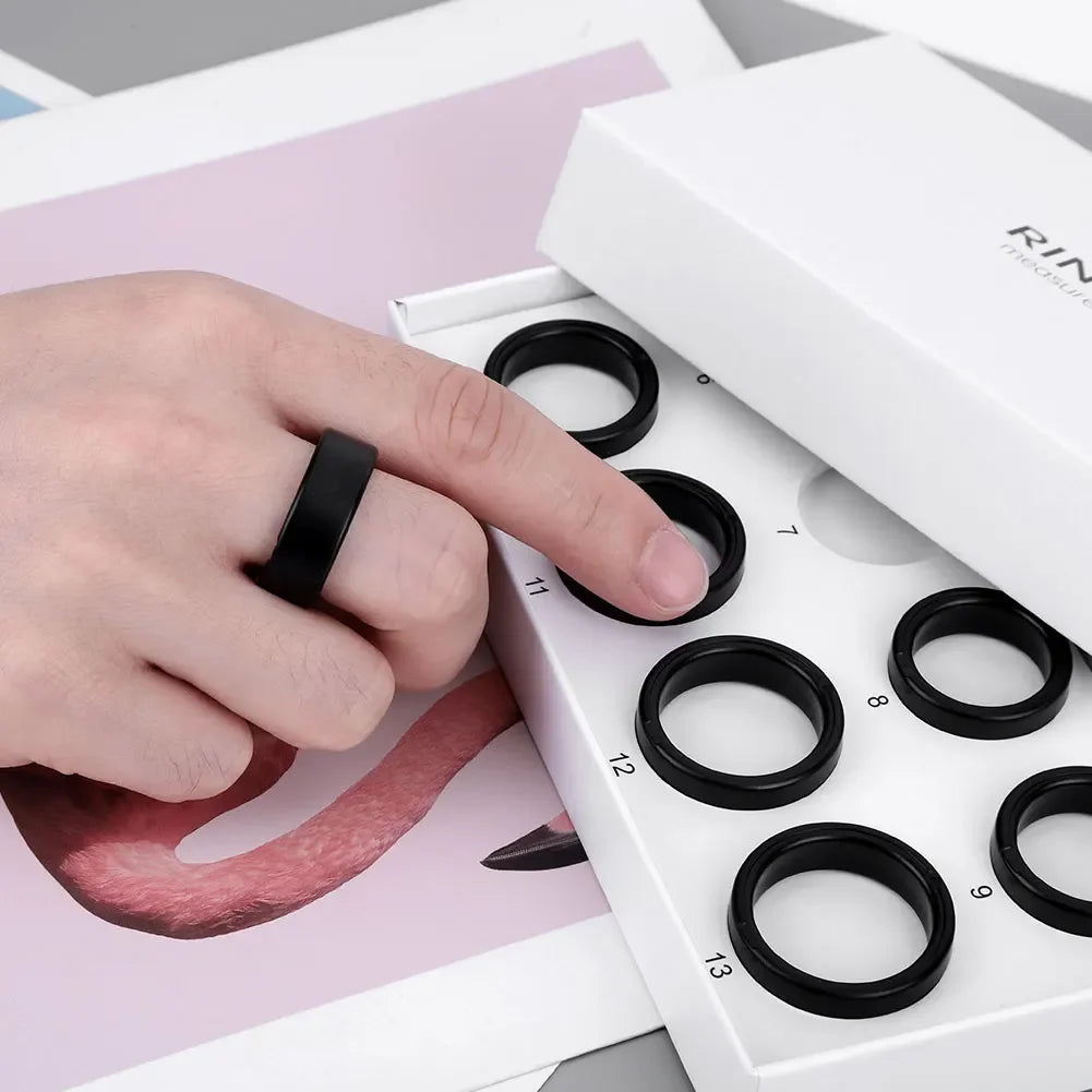 Smart Ring Sizing Kit Ring Measurement Tool 8 Sample Ring Used to Measure the Size 6-13 Smart Ring Ring Sizing Kit Sizes 6 to 13