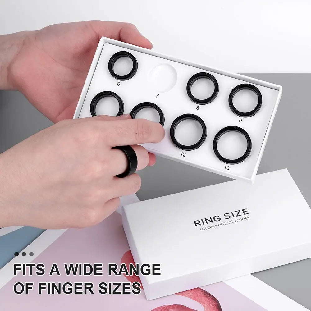 Smart Ring Sizing Kit Ring Measurement Tool 8 Sample Ring Used to Measure the Size 6-13 Smart Ring Ring Sizing Kit Sizes 6 to 13