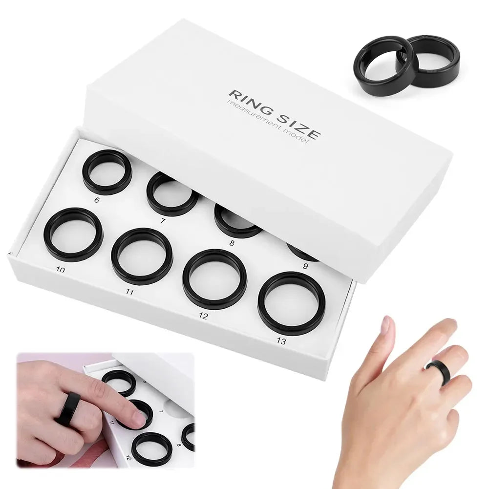 Smart Ring Sizing Kit Ring Measurement Tool 8 Sample Ring Used to Measure the Size 6-13 Smart Ring Ring Sizing Kit Sizes 6 to 13