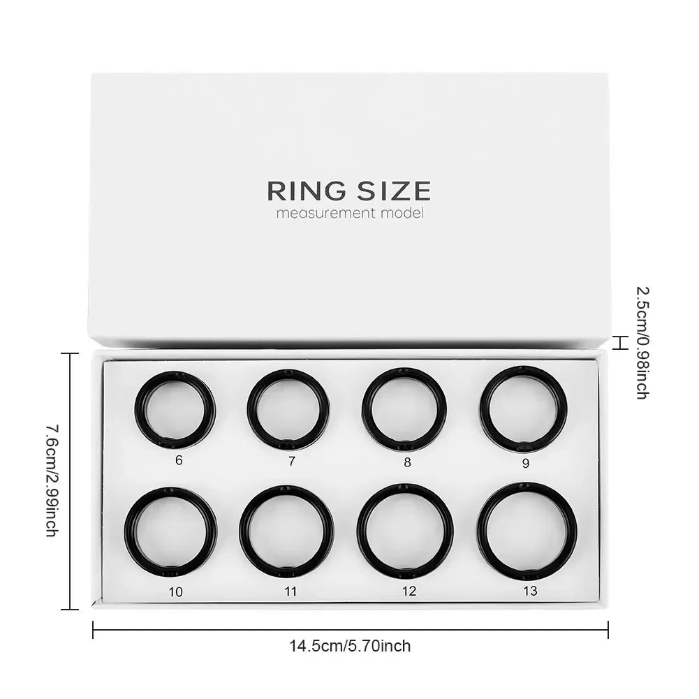 Smart Ring Sizing Kit Ring Measurement Tool 8 Sample Ring Used to Measure the Size 6-13 Smart Ring Ring Sizing Kit Sizes 6 to 13